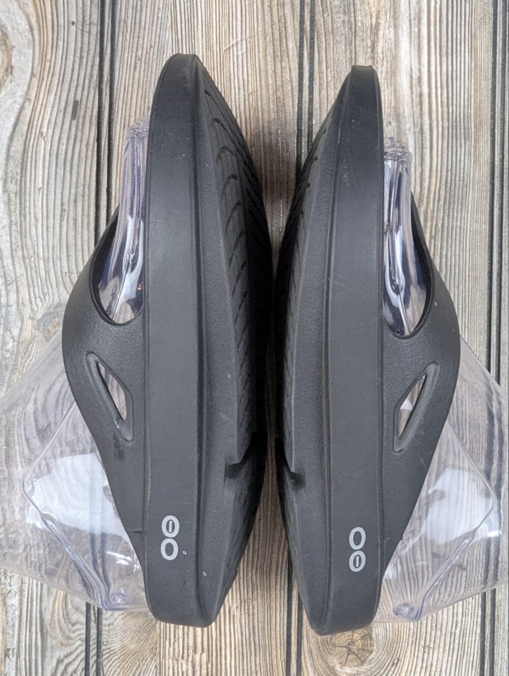 OOFOS OOriginal Black Recovery Sandals Women's Size 6/Men's Size 4 - Picture 5 of 11